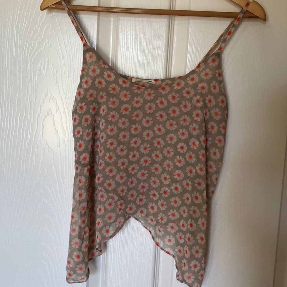 Sheer Floral Print Flowy Tank Nordstrom